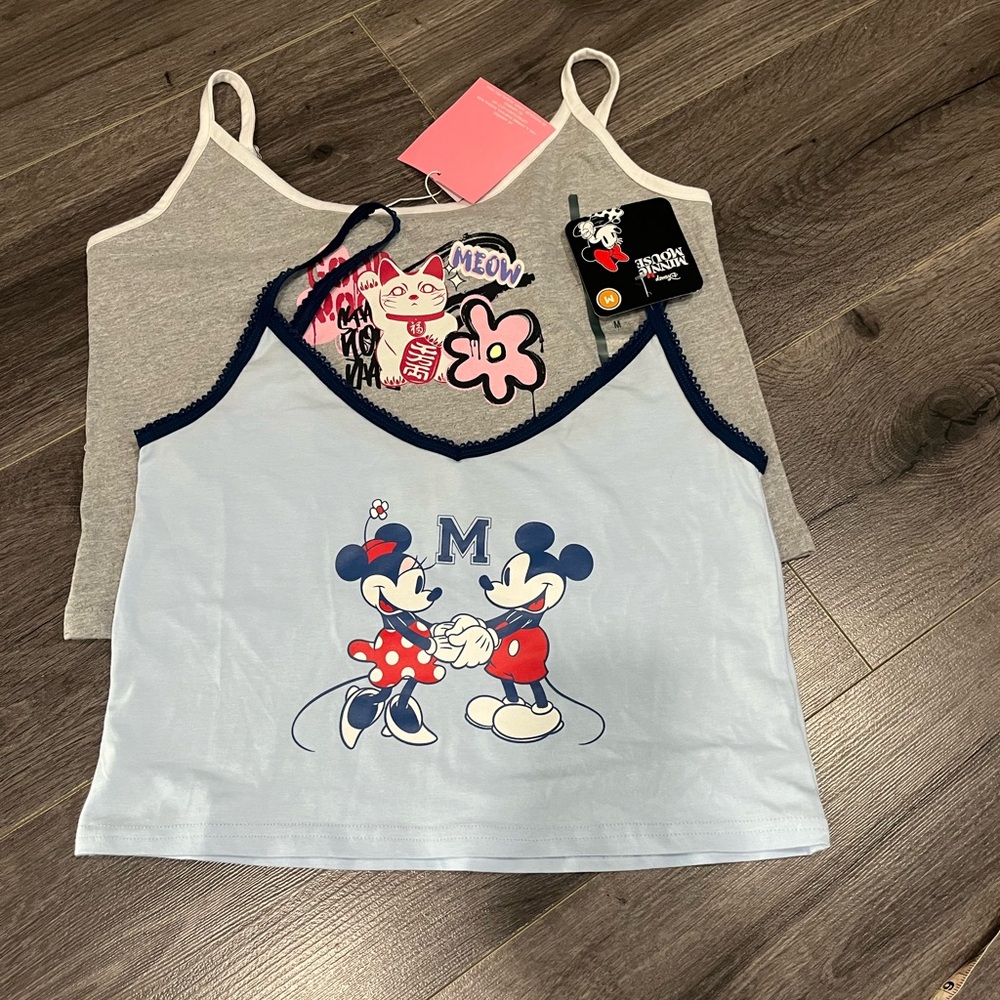 Women’s Bundle of 2.  Tank Top  Gray and Light Blue. M